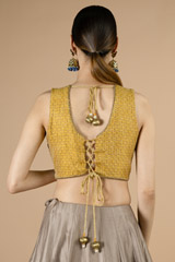 Mustard Brocade Saree BlouseDSC08667 copy
